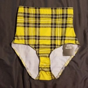Blackmilk Yellow Tartan Nana Suit Bottoms